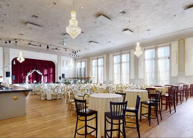 Dickens Ballroom Facing Stage and Room